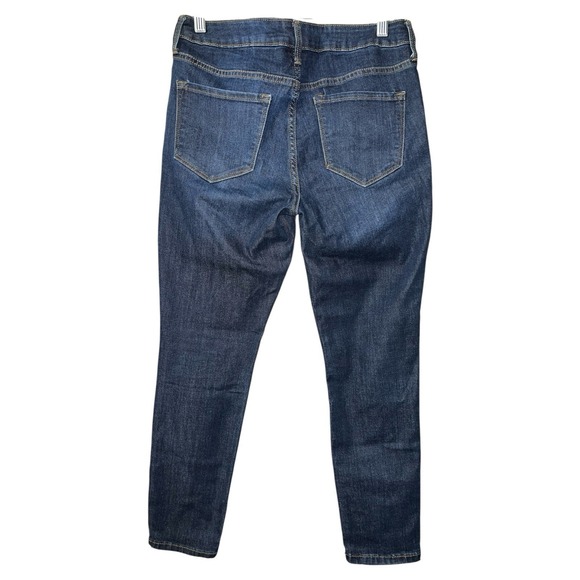 Old Navy‎ Rockstar Jeans 8 Short Mid Rise Skinny Stretch Dark Wash Denim Womens - Picture 5 of 8